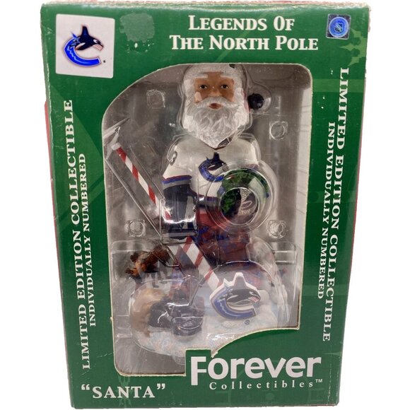Legends Of The North Pole Vancouver Canucks Goalie Santa Forever Collectibles - Picture 1 of 16